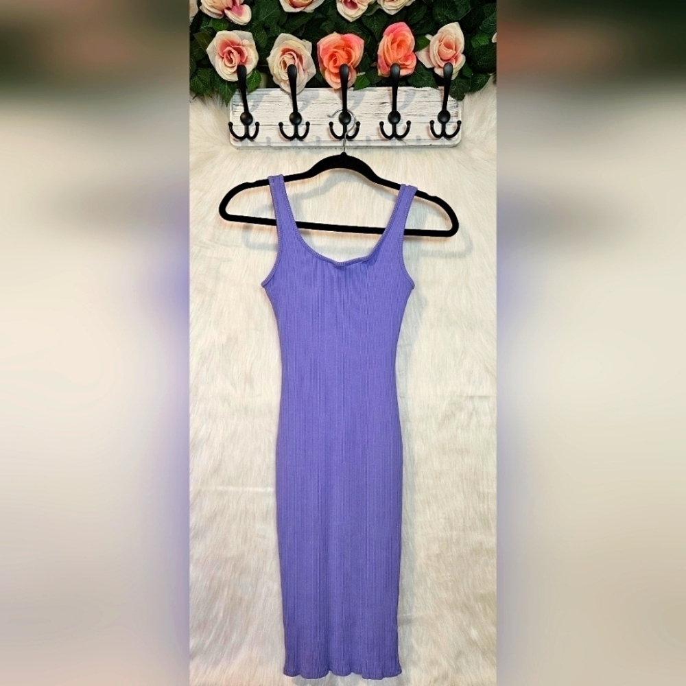 Fashion Nova Classic Lavender Ribbed Bodycon Mini Dress (NWOT)